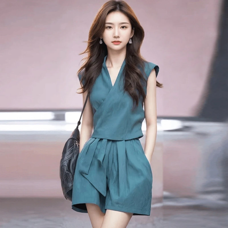 短裤两件套装搭配一整套夏装2025年新款夏季今年流行时尚高级女装