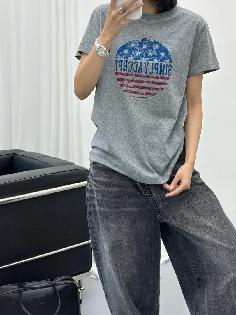 【米果精选】短袖女款运动休闲舒适印花透气半袖