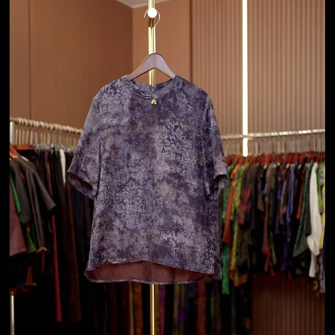 华升-新中式国风短袖上衣0353