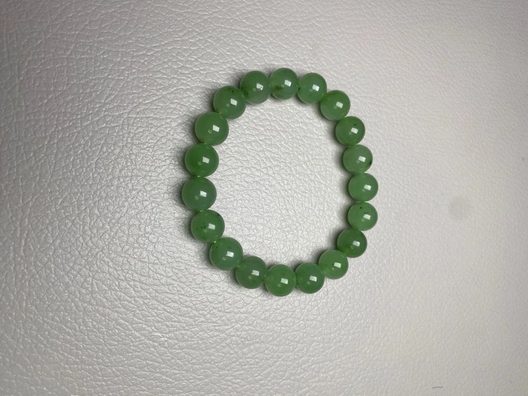 天然和田玉碧玉俄碧乌兰海碧玉手串