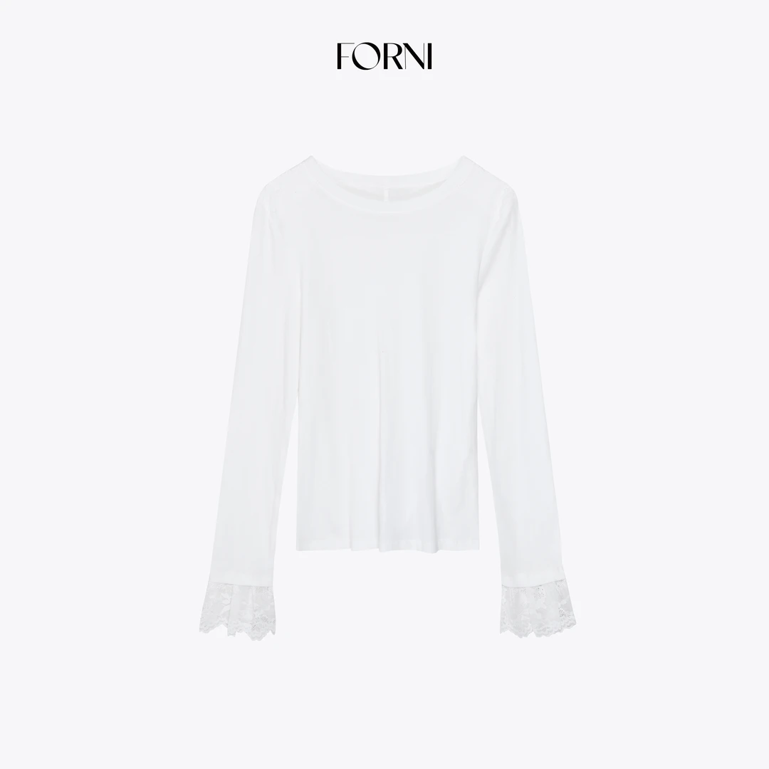 FORNI  拼接蕾丝套装