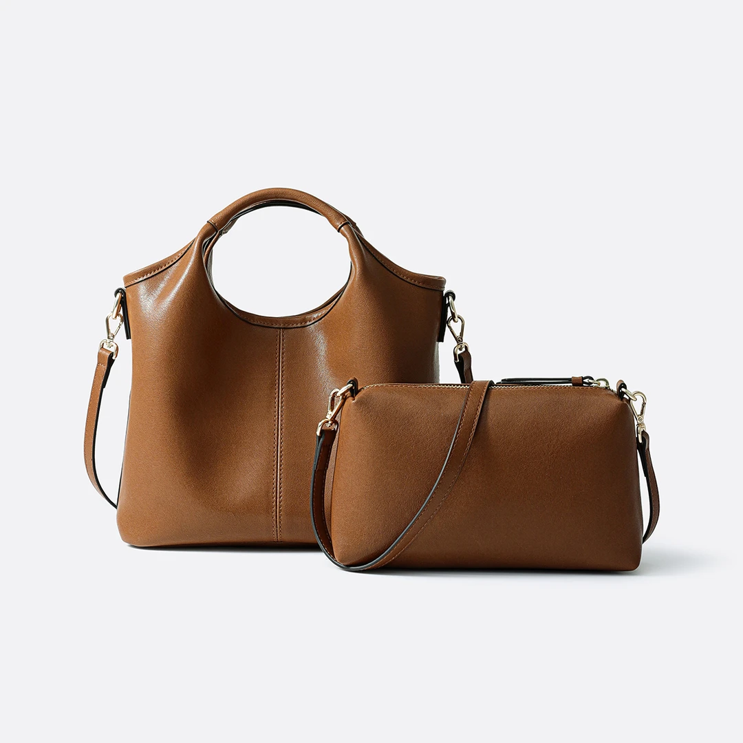 JDI菲安妮水桶手提包通勤高级包女士单肩斜挎包子母包FAAFVNG037