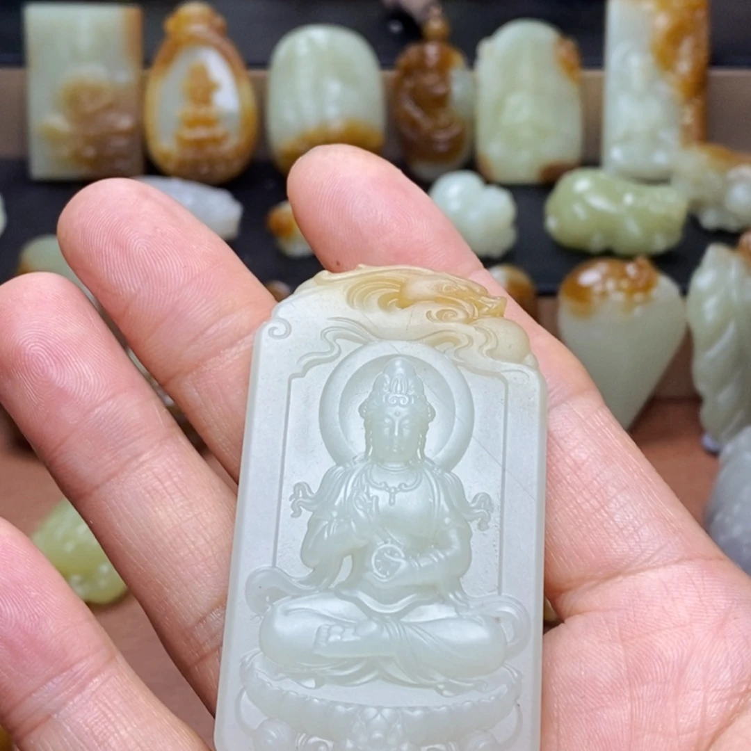 知***乐和田玉未镶嵌吊坠(不含链)