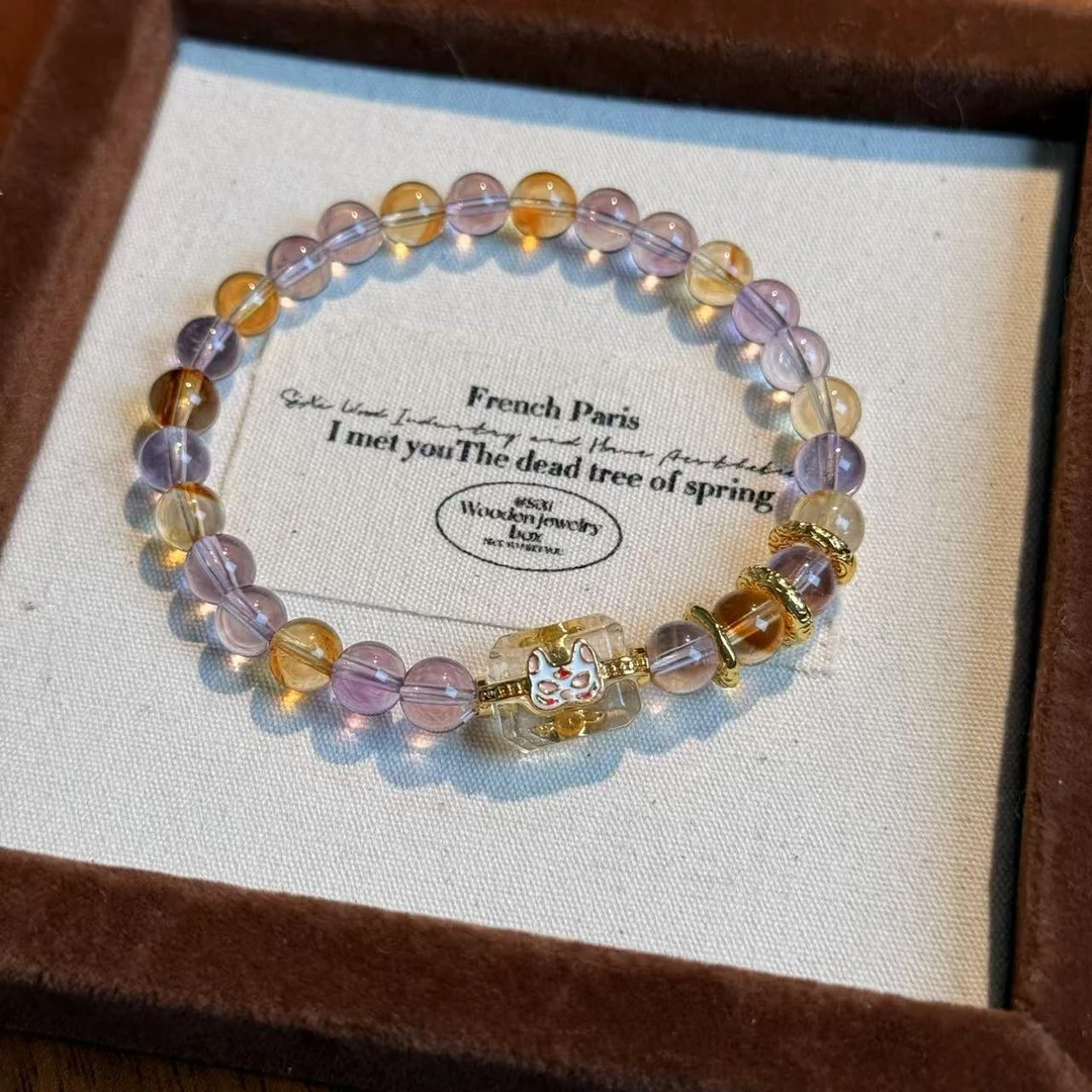 黄塔晶玻利维亚紫水晶手串手链 颜色微差多样性发其一F226