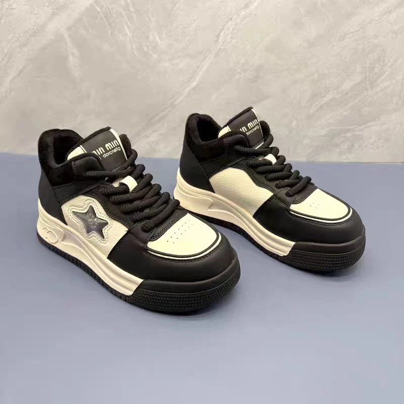 TALIA/特丽雅高帮鞋冬季运动潮流保暖高帮百搭拼色92539068M