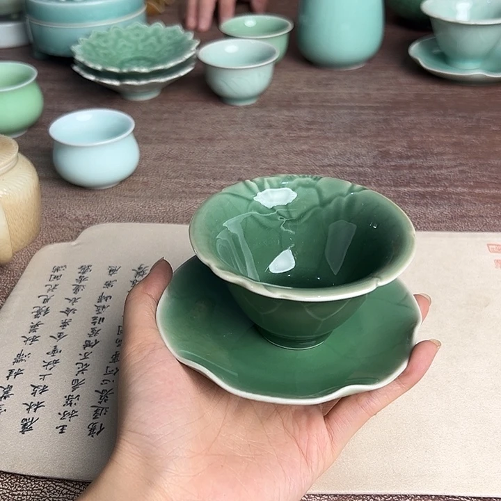 龙泉云间青瓷小米茶器