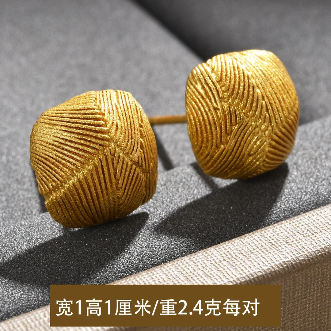 铜合金耳饰 金色轻奢简约不规则高定百搭精致耳饰经典轻奢AA