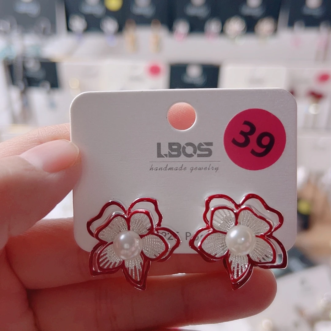 锆石纯铜合金耳环