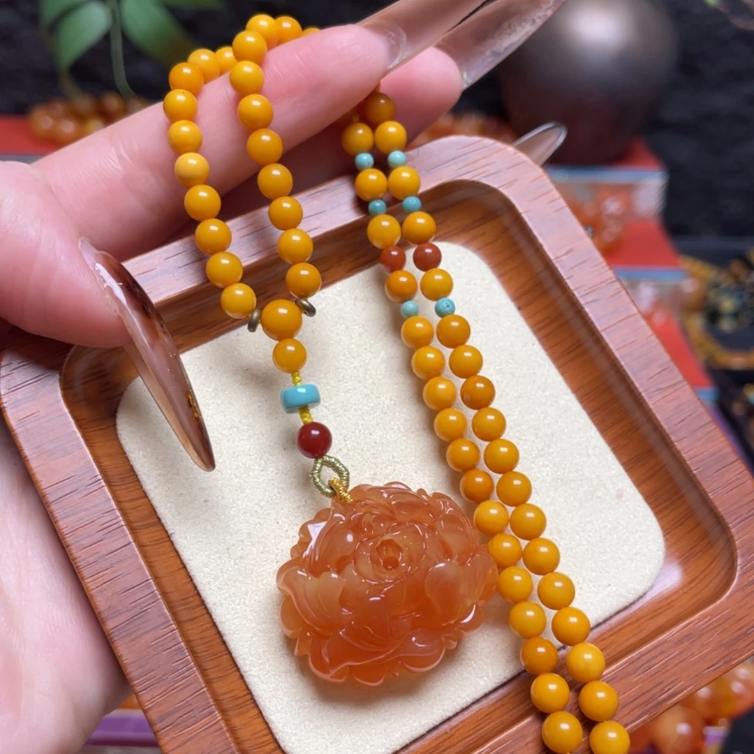 蜜蜡未镶嵌手链项链