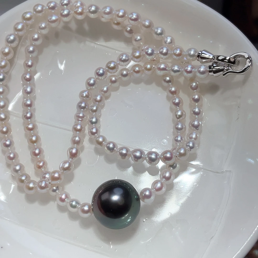 海水珍珠颈饰银S925镶嵌伊*