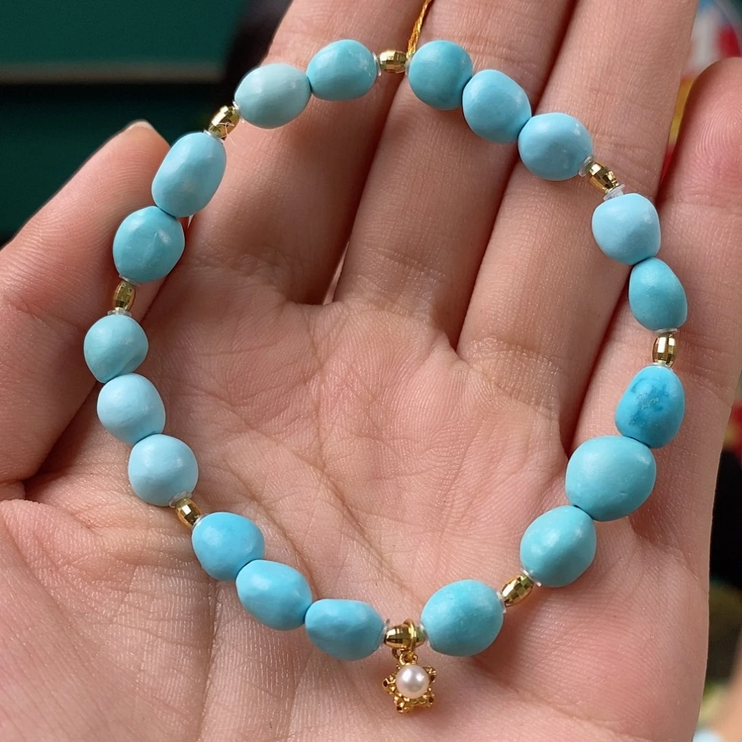 绿松石18K金镶嵌珠宝奇石