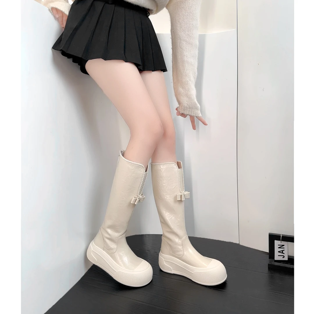 【现货 美少女】增高5cm时尚潮流百搭女士时装靴 1013-7