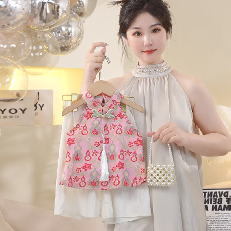 新中式女童套装2025夏季新款国风潮流中小童女童洋气小姐姐精致女