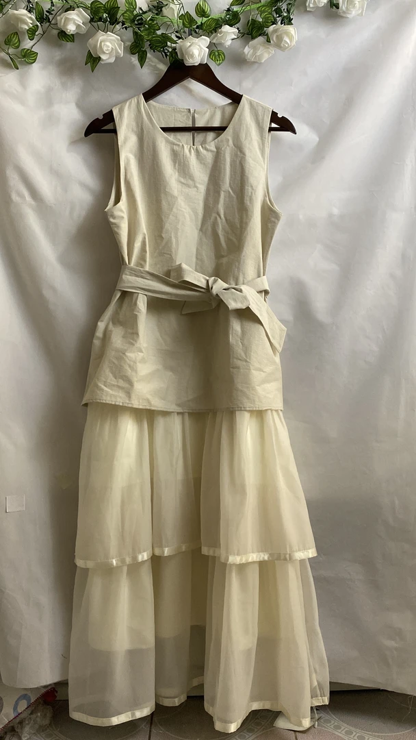 2025年夏季新款拼接蛋糕连衣裙