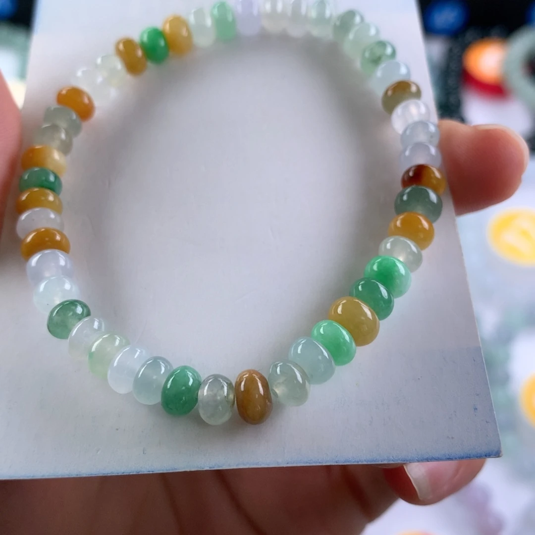 翡翠未镶嵌手链卡6.2