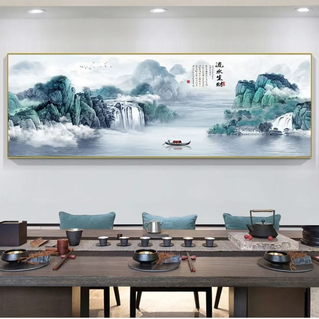 客厅装饰画简约沙发背景墙挂画背景墙中式新款现代卧室床头壁画