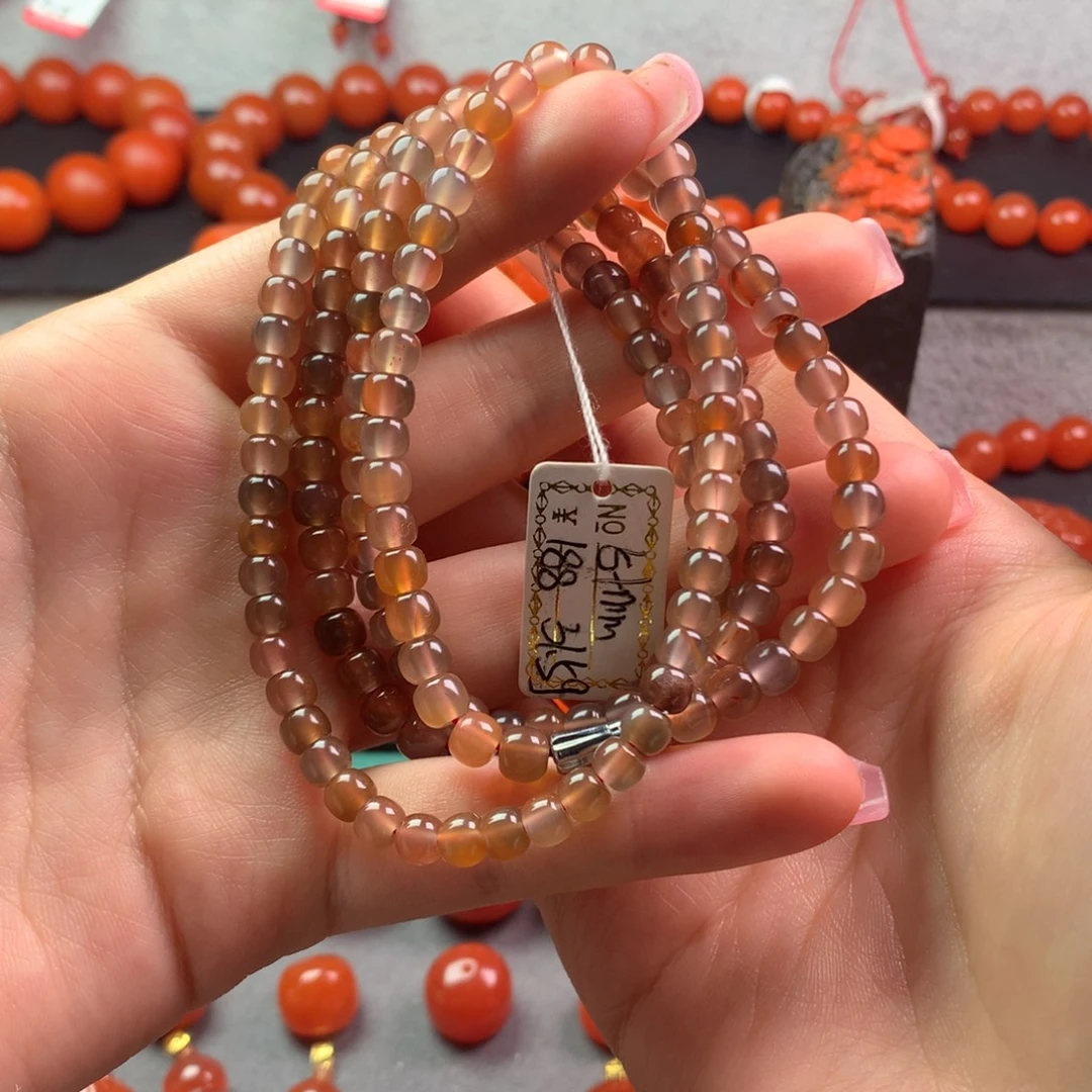 南红玛瑙未镶嵌项链