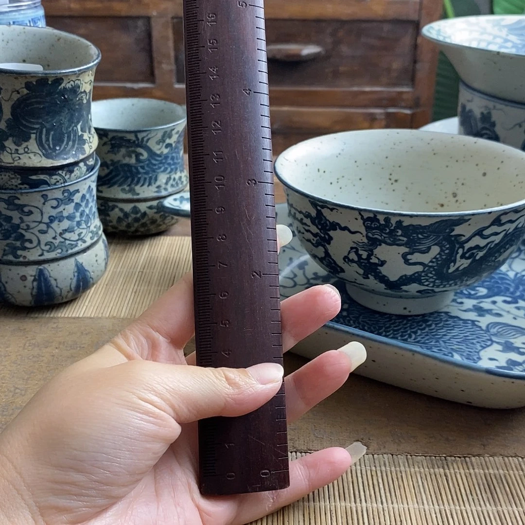 ****仔手工手绘青花高温陶瓷