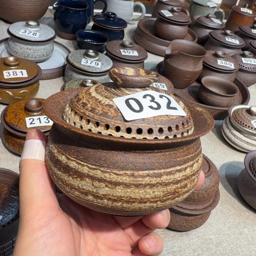 陶粗瓷茶具素色盖碗