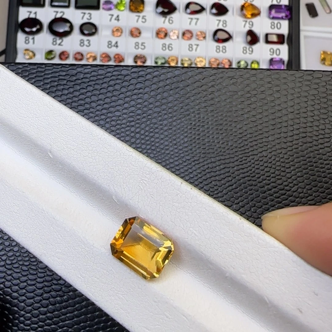 黄晶珠宝半成品未镶嵌天然9*11毫米