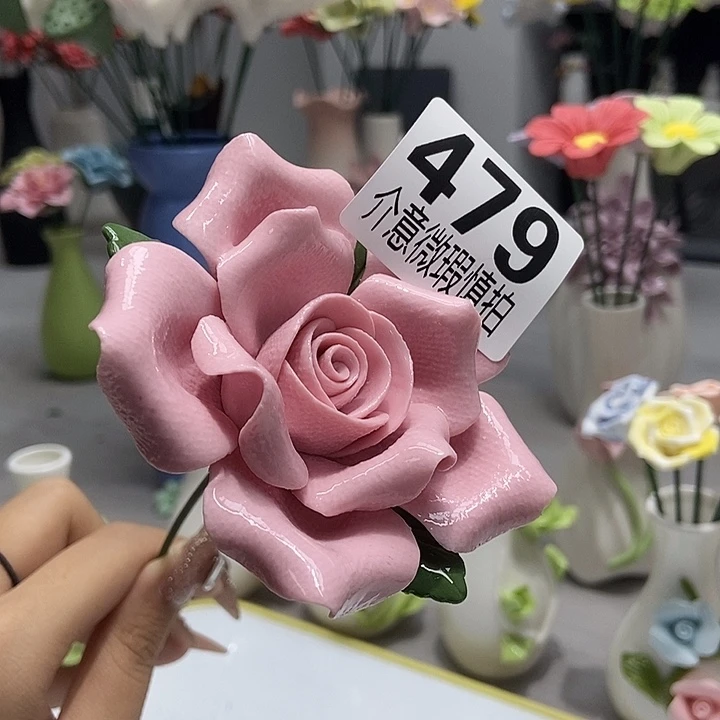 陶瓷纯手工捏花设计