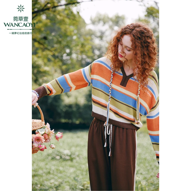 【商场同款】【艺术运动】菀草壹2025秋季新款毛针织衫G35122411