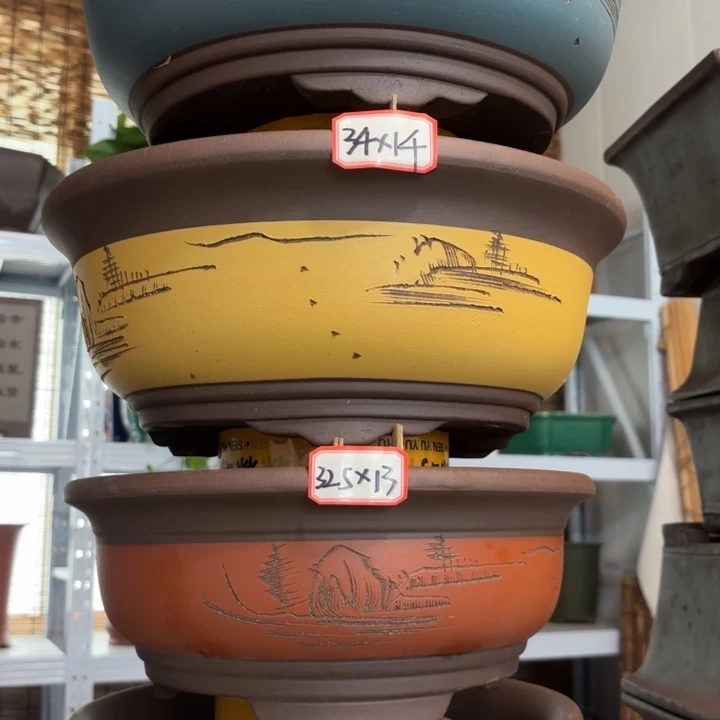 紫砂花盆100-4。