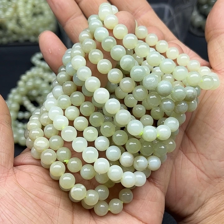 和田玉未镶嵌颈饰新疆和田玉且末料手串卡8