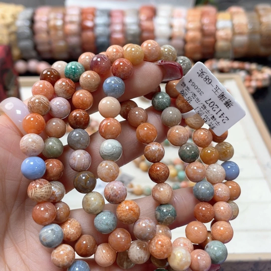 硅化珊瑚（珊瑚玉）手链未镶嵌?****?297