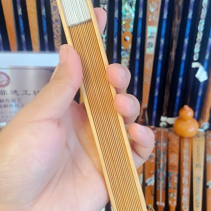 扇子新玉竹精工文玩折扇