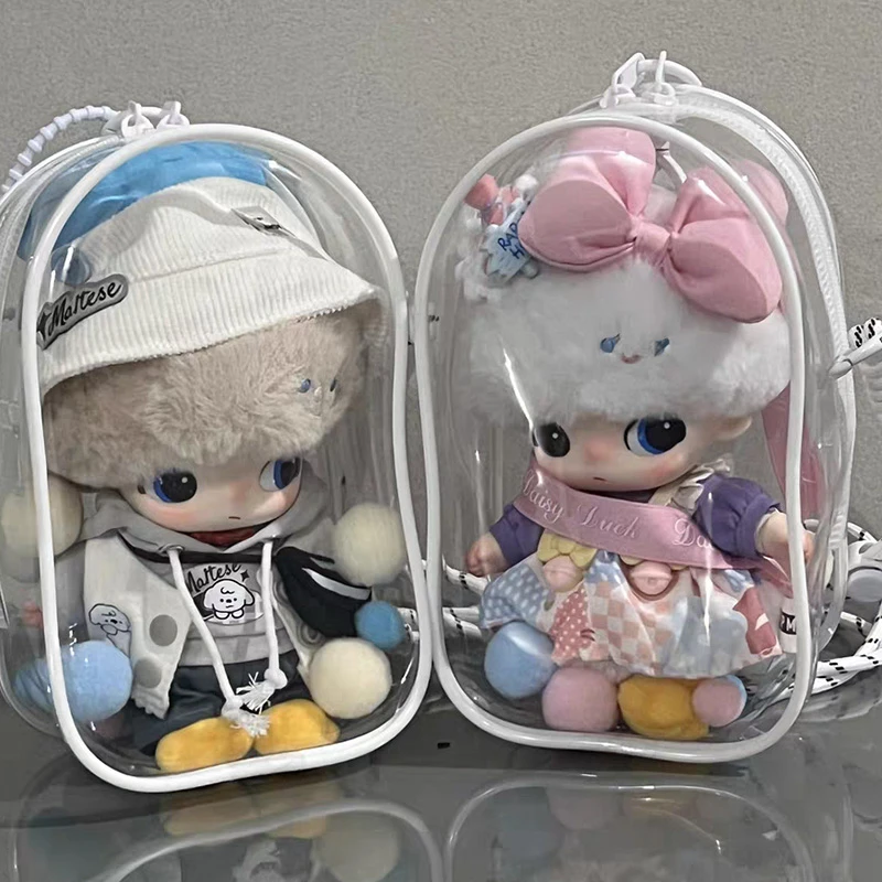 泡泡玛特DIMOO迪士尼搪胶娃包pvc仓包17cm棉花娃外出包防尘收纳包