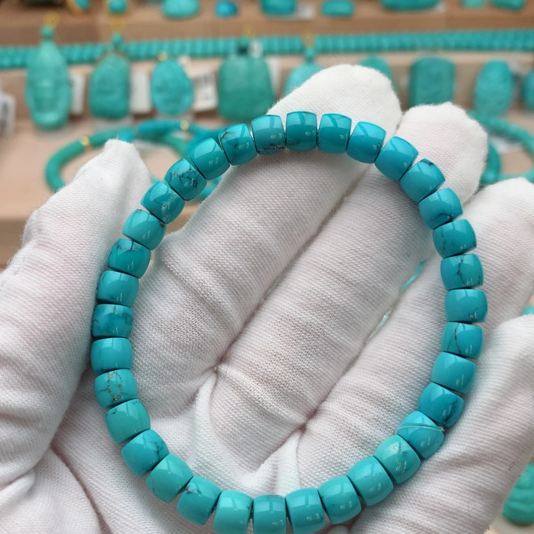 绿松石未镶嵌珠宝奇石6.5mm