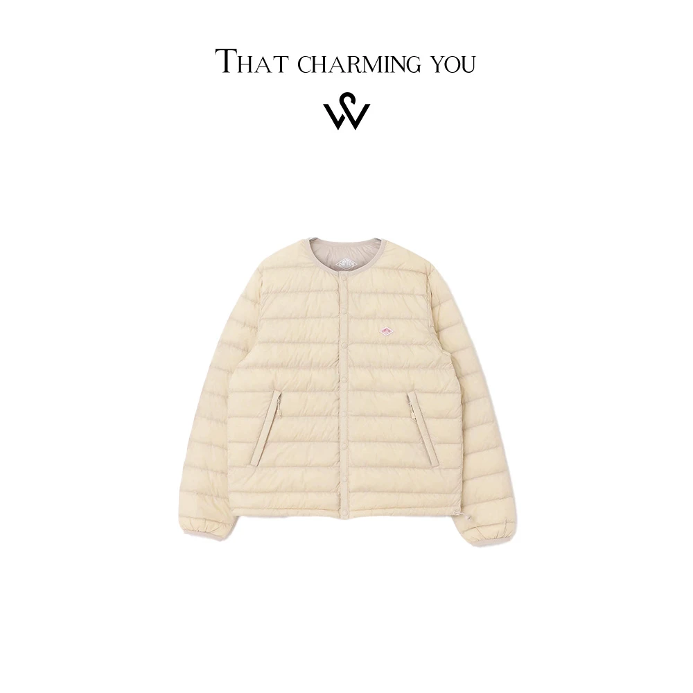 WAWA【轻量时尚】早春短款白鸭绒服防水简约轻薄百搭羽绒服y24307