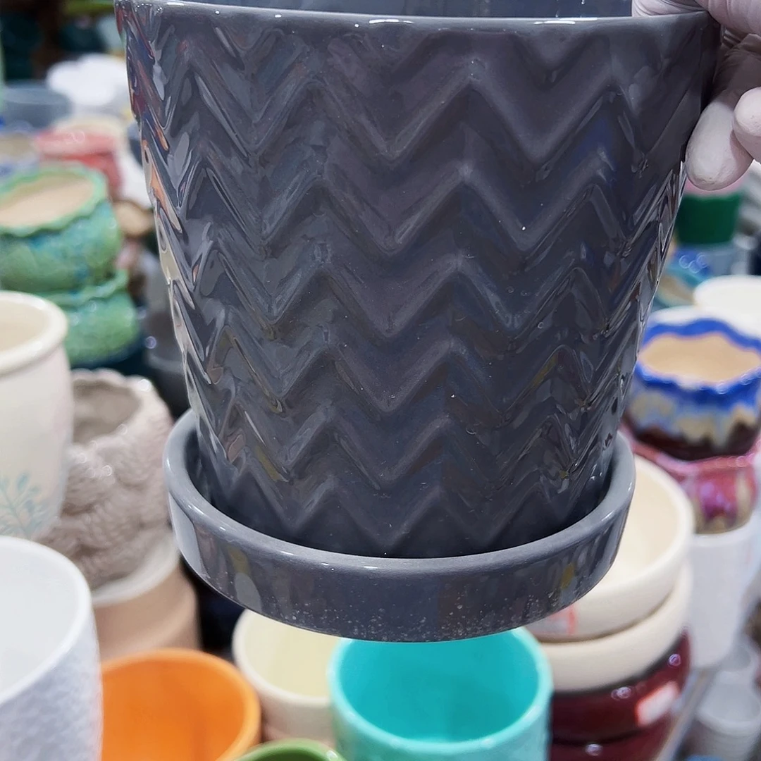 有孔，外贸尾单陶瓷花盆凑单10米包邮