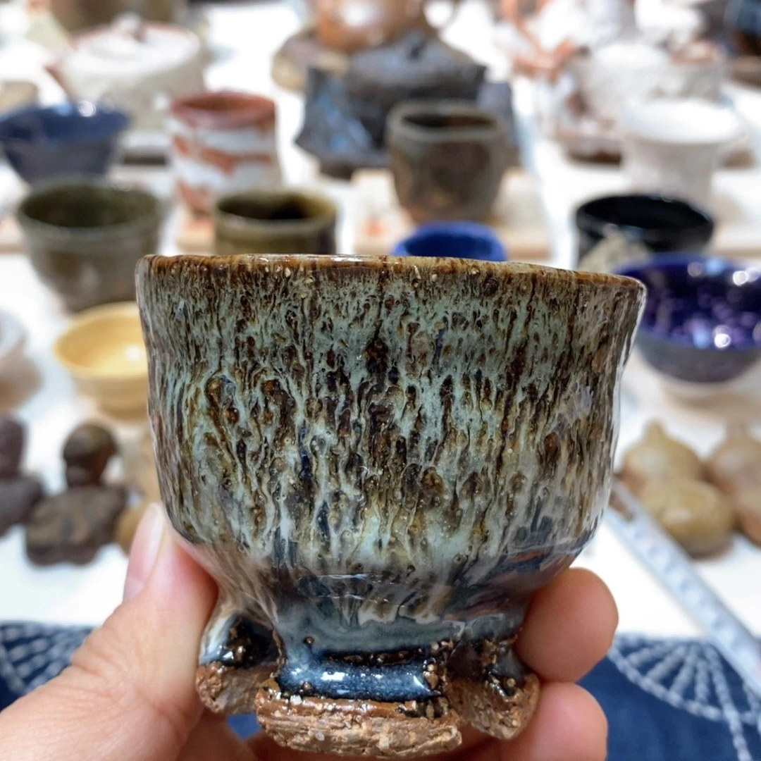 柴烧侘寂粗陶茶具