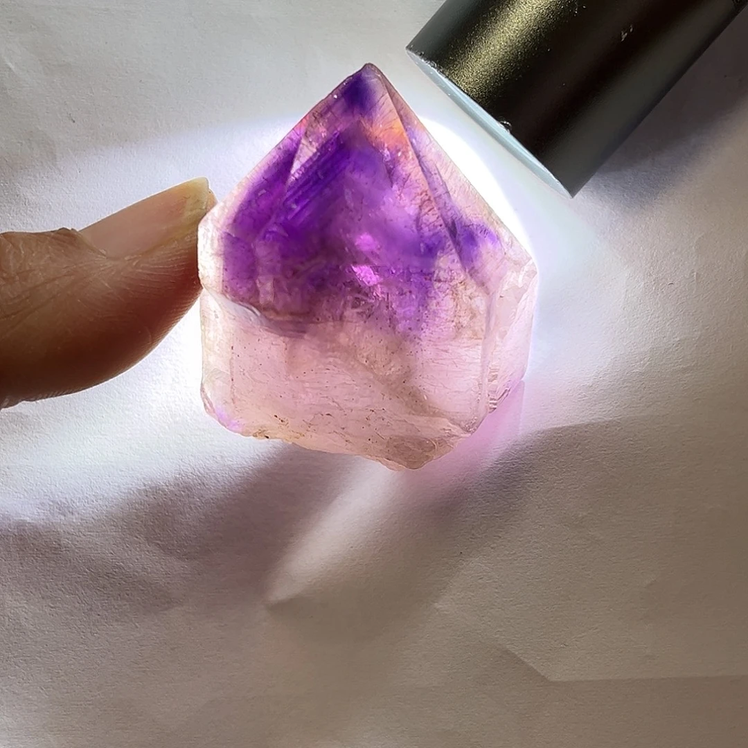 小***花紫晶珠宝半成品未镶嵌