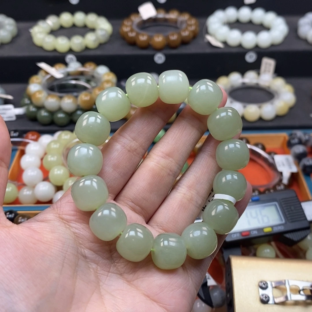 和田玉未镶嵌手链L卡14