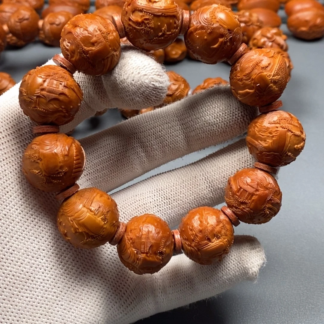 橄榄核手串/手链20正圆大好河山