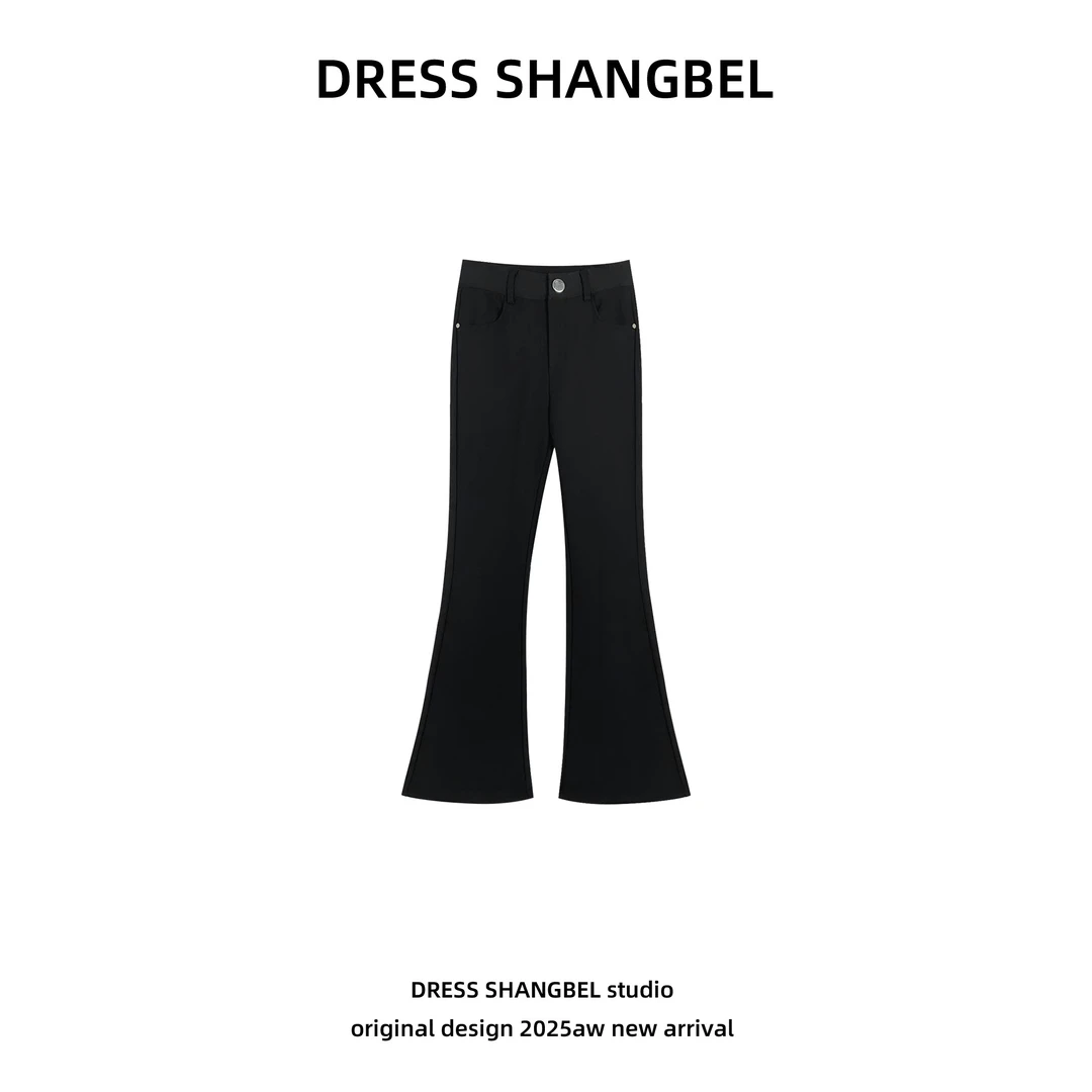 DRESS-秋冬季新款C73时尚潮流百搭通勤气质牛仔喇叭裤6188H