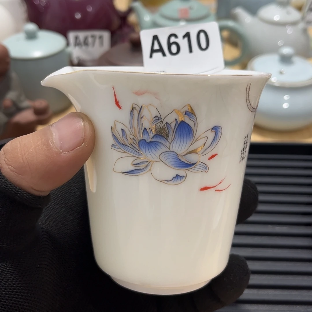瓷片茶摆件工艺品摆件666