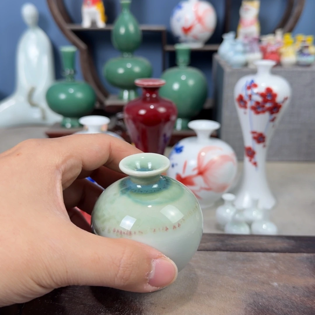 陶瓷手工小花器摆件
