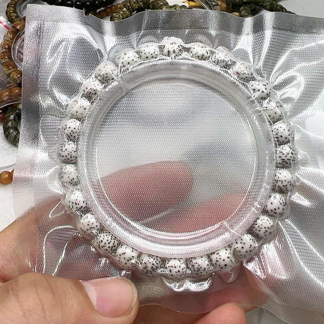 星月菩提手串53卓越原脂白河豚星月菩提单圈87