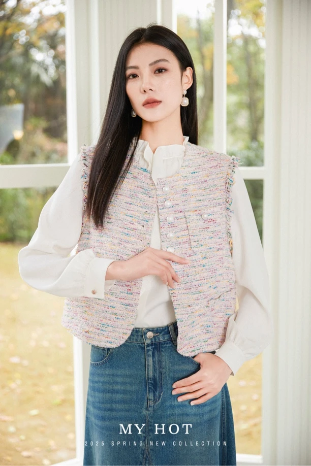 2025春夏新品小香风马甲