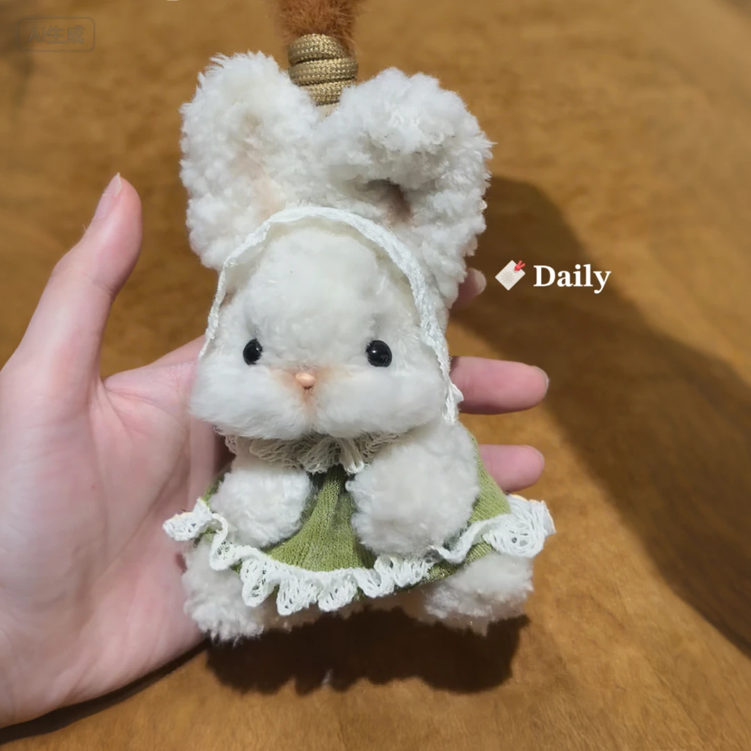 diy手工毛绒扭扭棒小兔兔玩偶材料包背包挂件送闺蜜朋友创意礼物