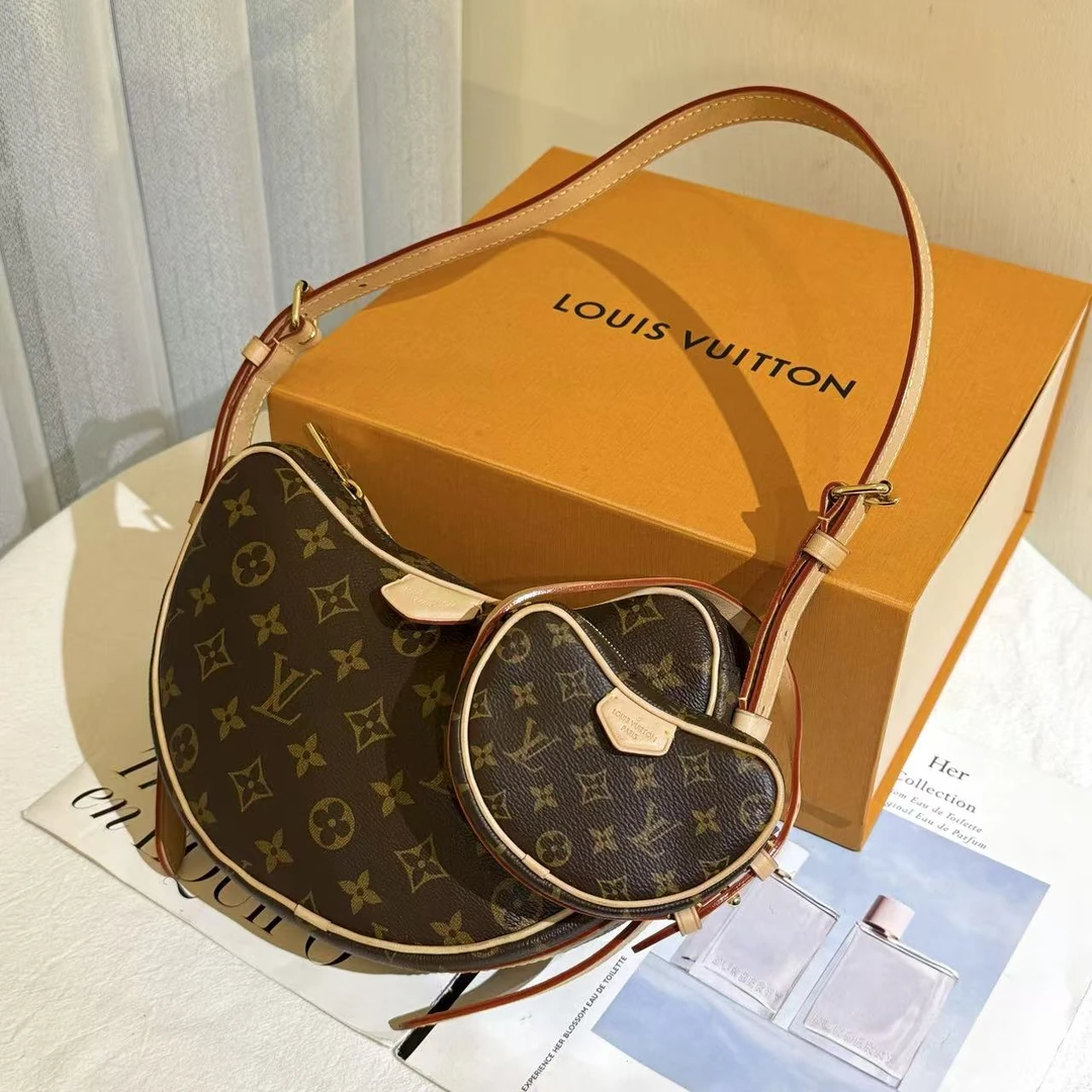 99新 LouisVuitton/路易威登 lv 老花豌豆单肩斜挎包/公价无/甄选