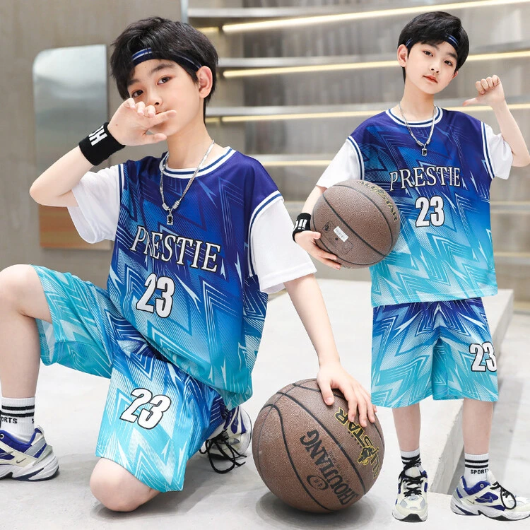 童装男童篮球服速干套装儿童短袖夏装男孩夏季中大童运动球衣球服