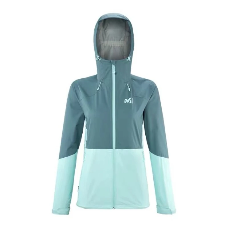 觅乐冲锋衣女士2.5层压胶徒步登山防风防水外套MIV9707-9892