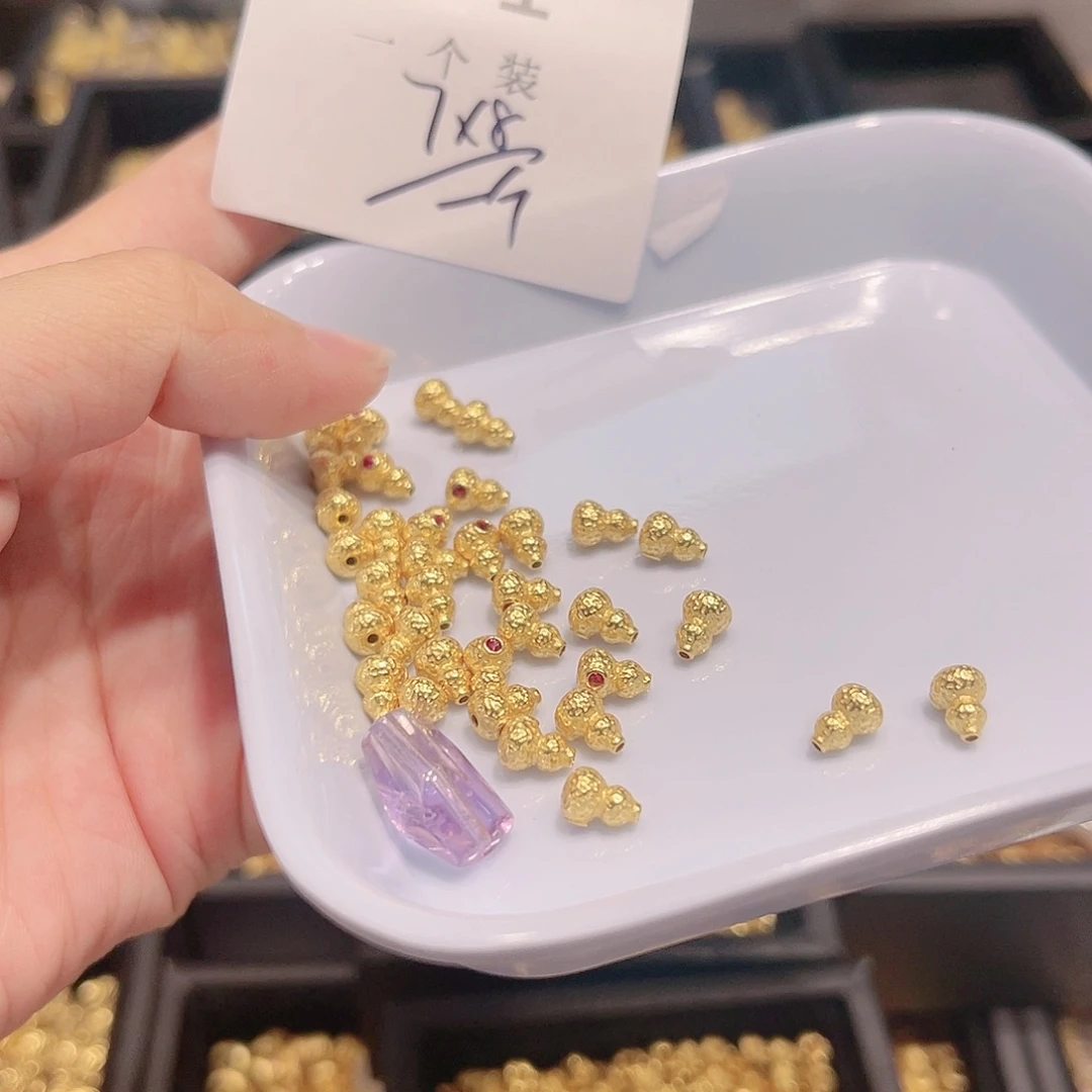 水晶珠宝半成品银S925镀金镶嵌71