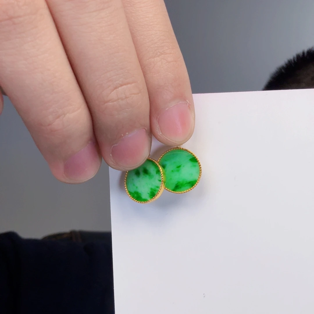 翡翠颈饰银S925镶嵌一件