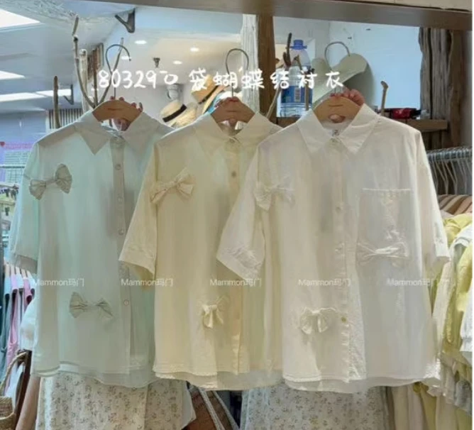 米多多 MM#80329#蝴蝶结衬衣